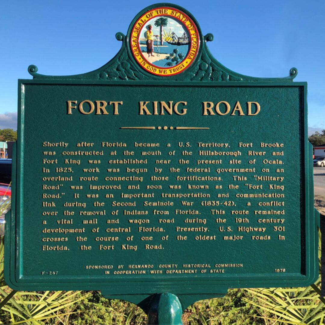 Fort King Road Historic Marker