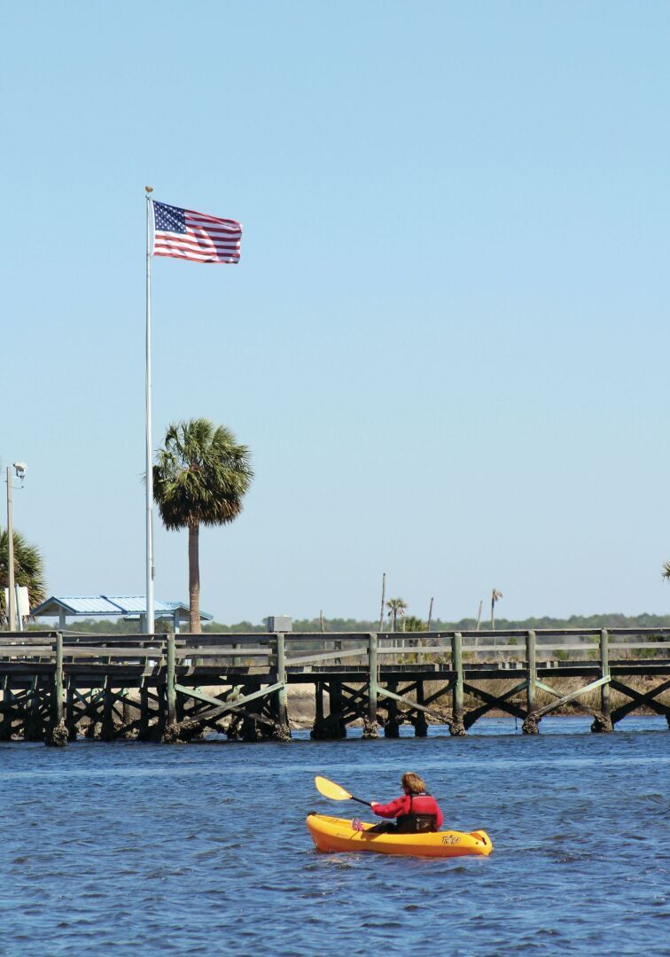 Kayaker at Bayport Pier