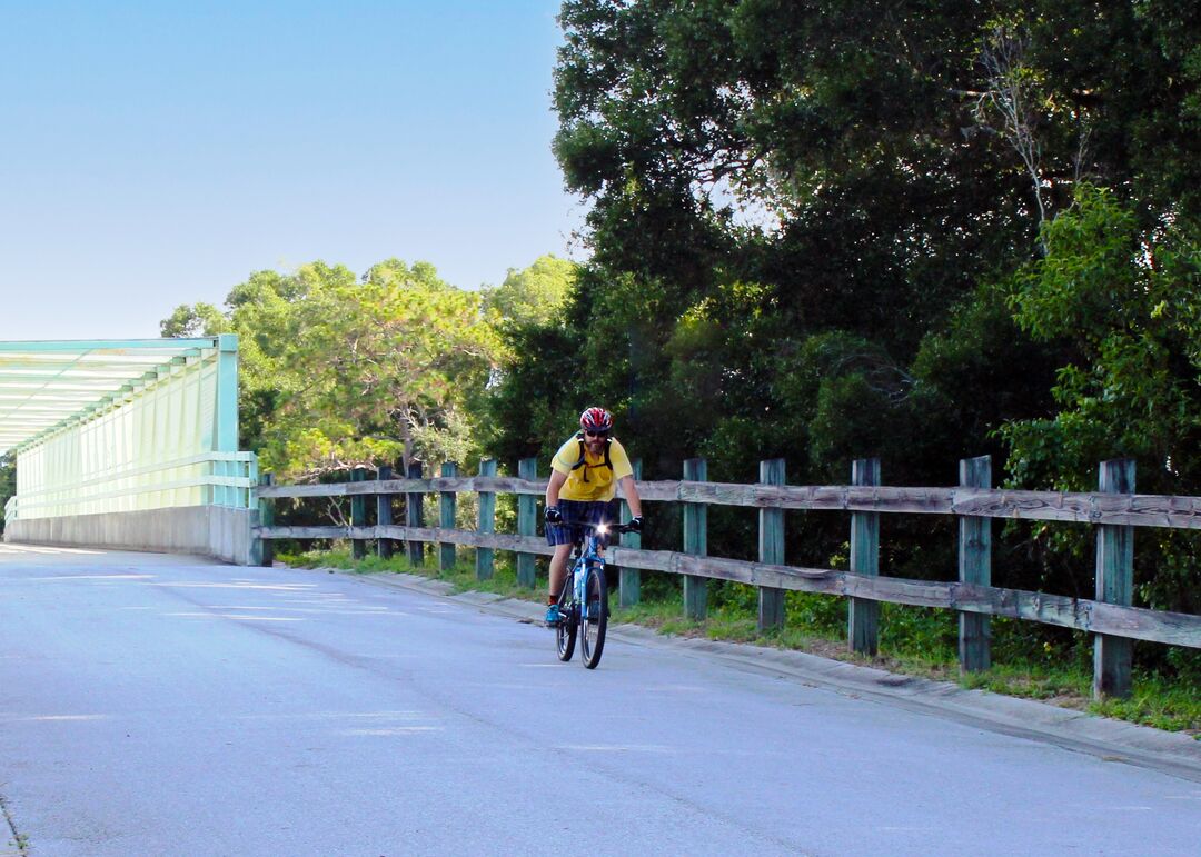 Cyclist on the Withlacoochee State Trail