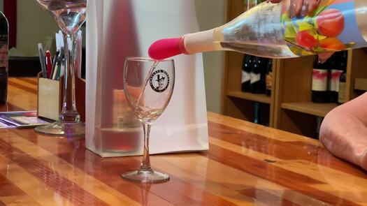 pouring wine at Masaryk winery