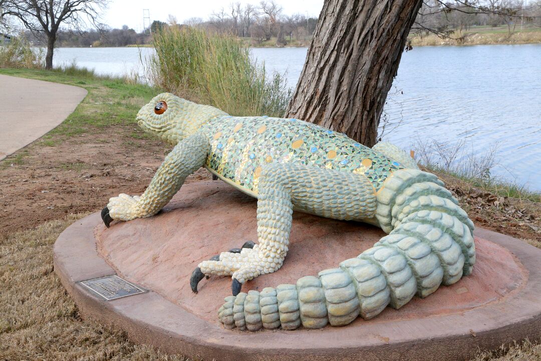 Zoo Trail Statues - Spiny-Tailed Lizard 01-14-20 05