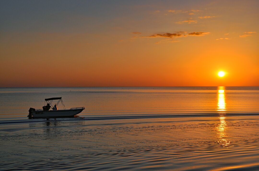 Sunset Boat, Gulf of Mexico, Bayport