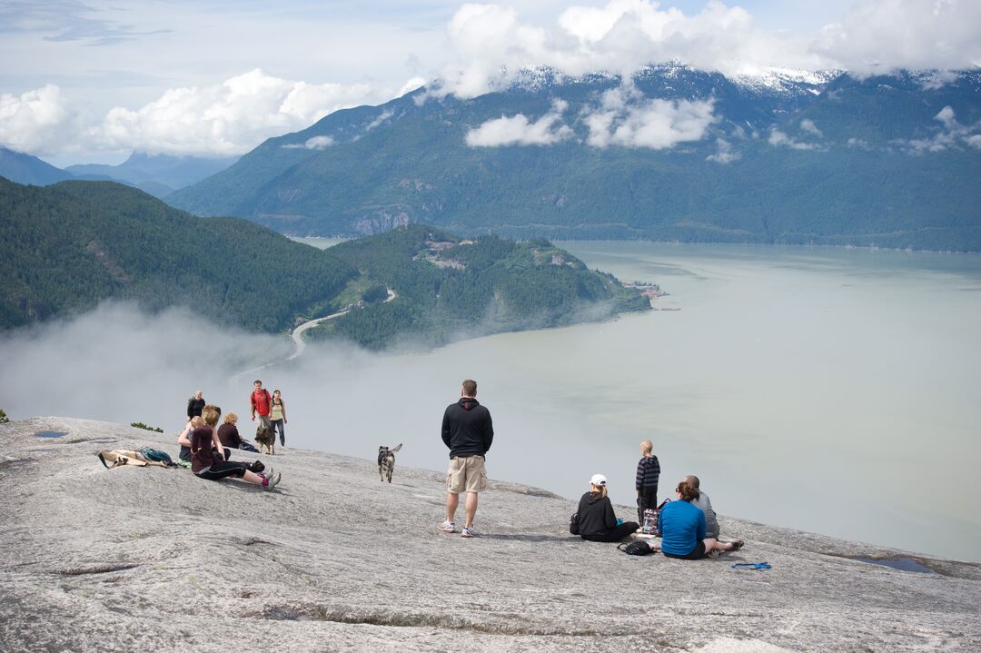 Friends on The Chief with Howe Sound view