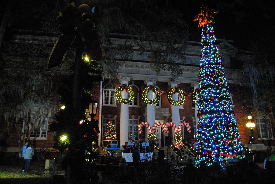 Christmas Tree in Historic Downtown Brooksville