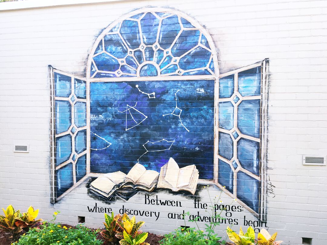 Library Window Mural 1