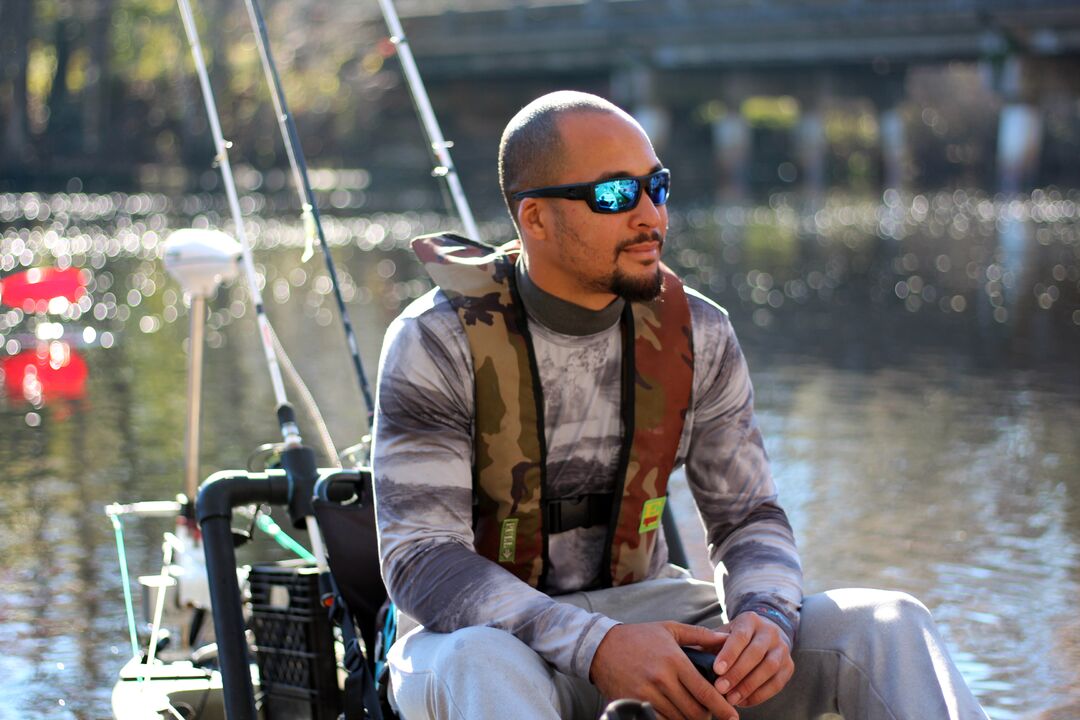 Jeff in fishing kayak