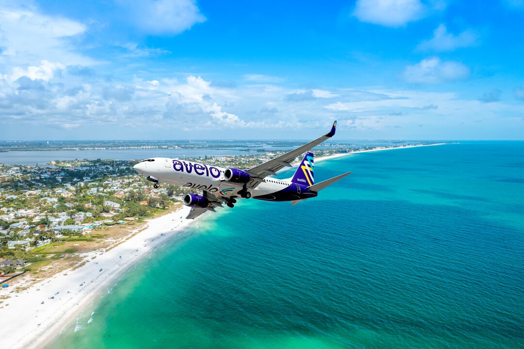 Avelo Aircraft Over Anna Maria Island