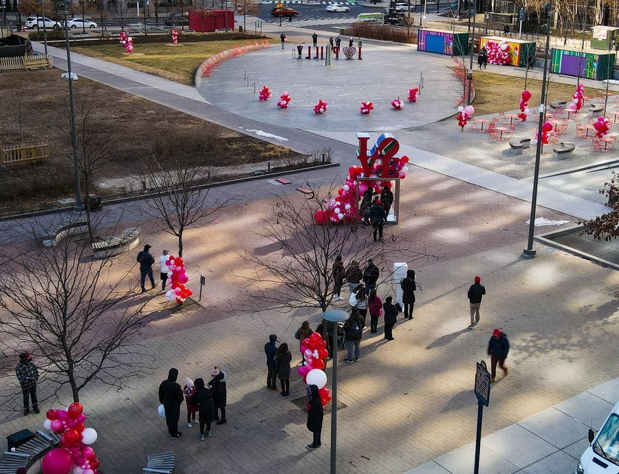 Valentine's Day at Love Park