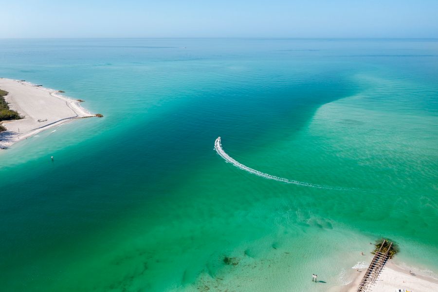 Longboat Key pass aerials