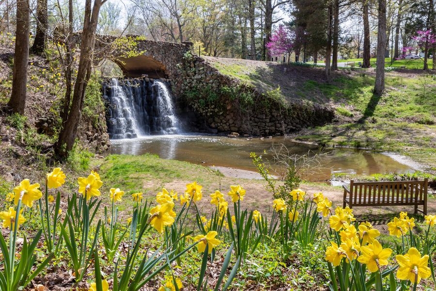 Waterfall at Reynolda Village