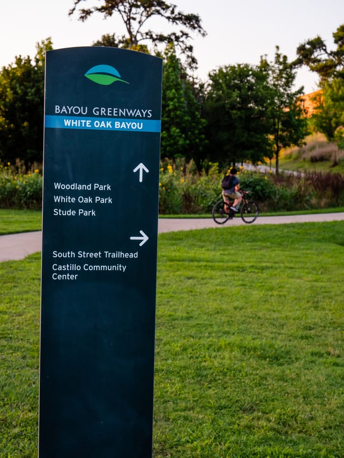 White_Oak_Bayou_Signage