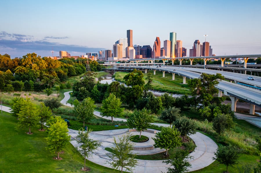 White_Oak_Bayou_Path_Skyline