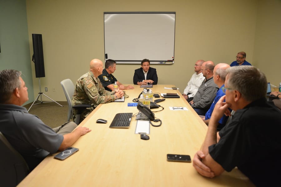 Governor Ron DeSantis visit - Hurricane Ian
