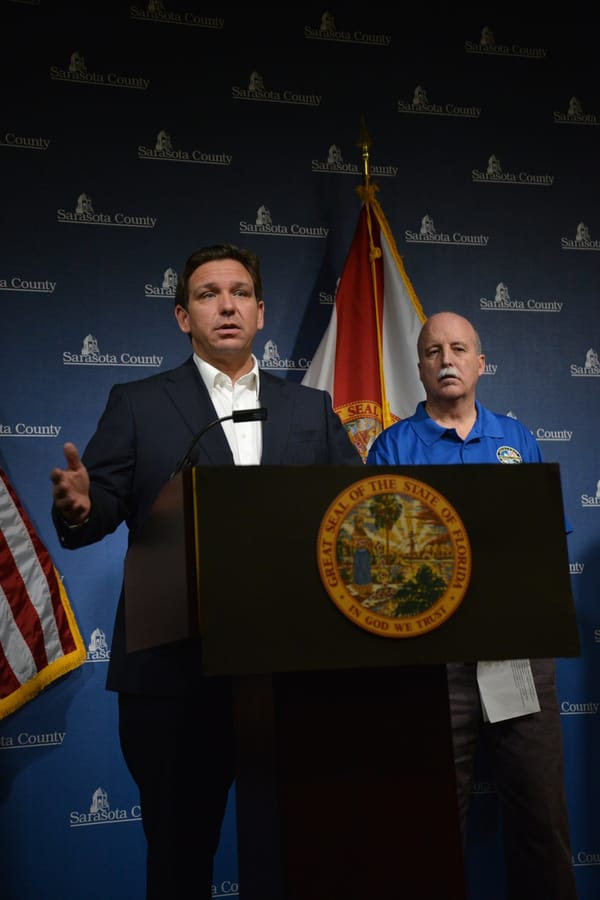 Governor Ron DeSantis visit - Hurricane Ian