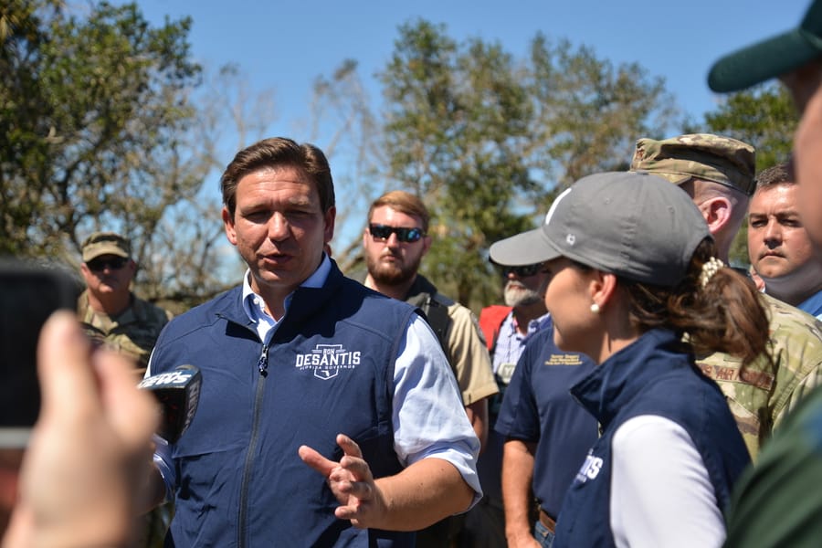 Governor Ron DeSantis visit - Hurricane Ian