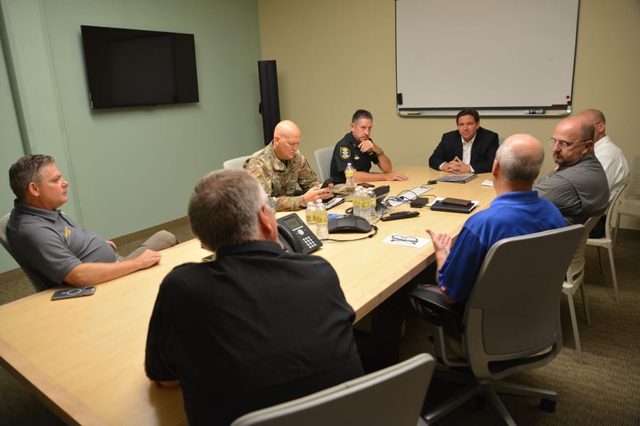 Governor Ron DeSantis visit - Hurricane Ian