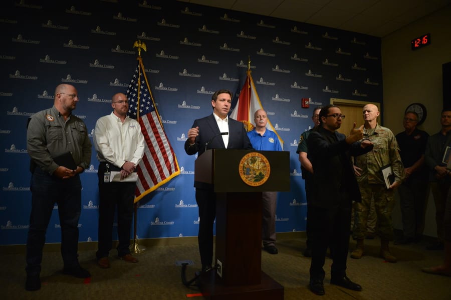 Governor Ron DeSantis visit - Hurricane Ian