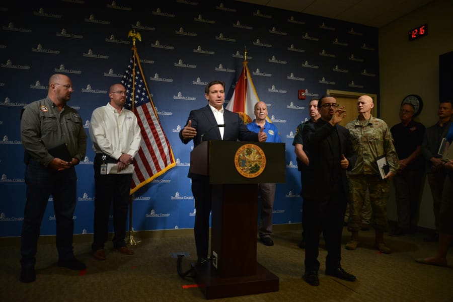 Governor Ron DeSantis visit - Hurricane Ian