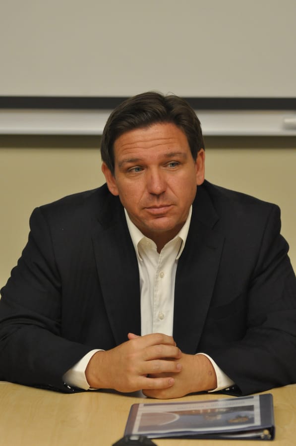Governor Ron DeSantis visit - Hurricane Ian