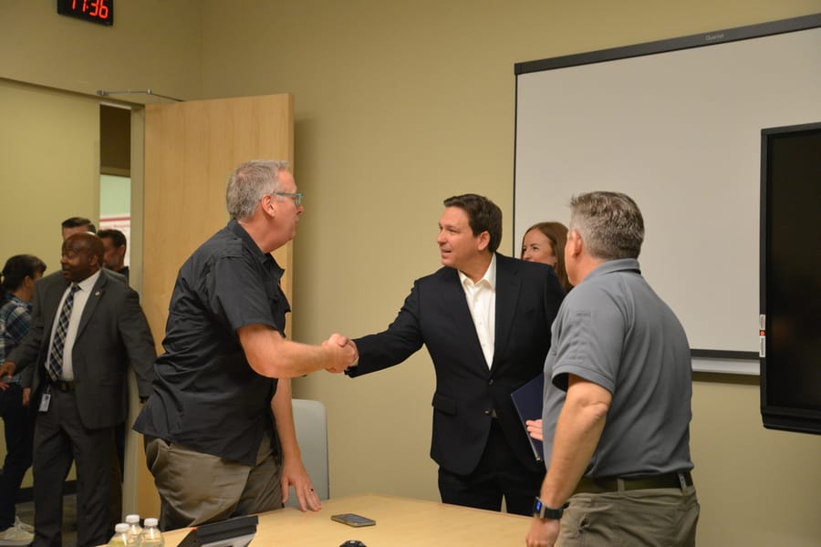 Governor Ron DeSantis visit - Hurricane Ian