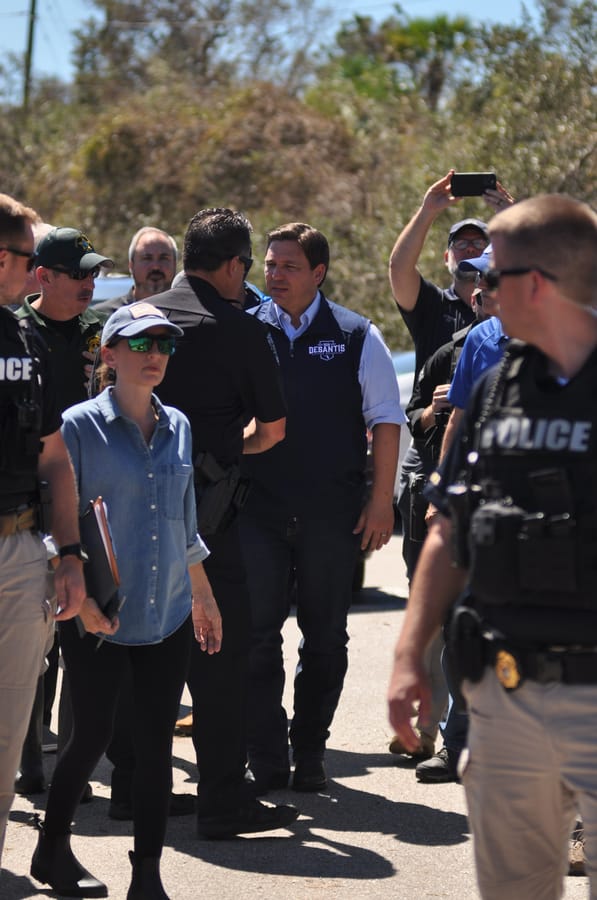 Governor Ron DeSantis visit - Hurricane Ian
