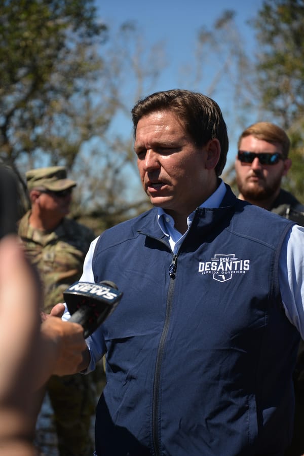Governor Ron DeSantis visit - Hurricane Ian