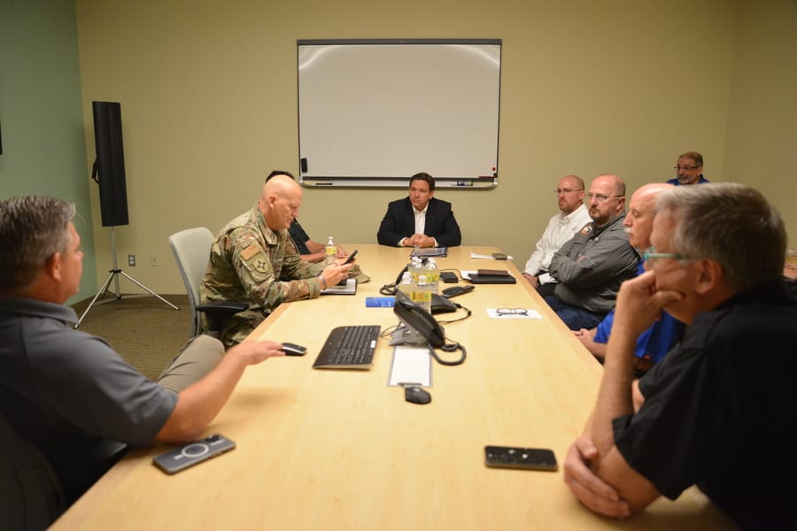 Governor Ron DeSantis visit - Hurricane Ian