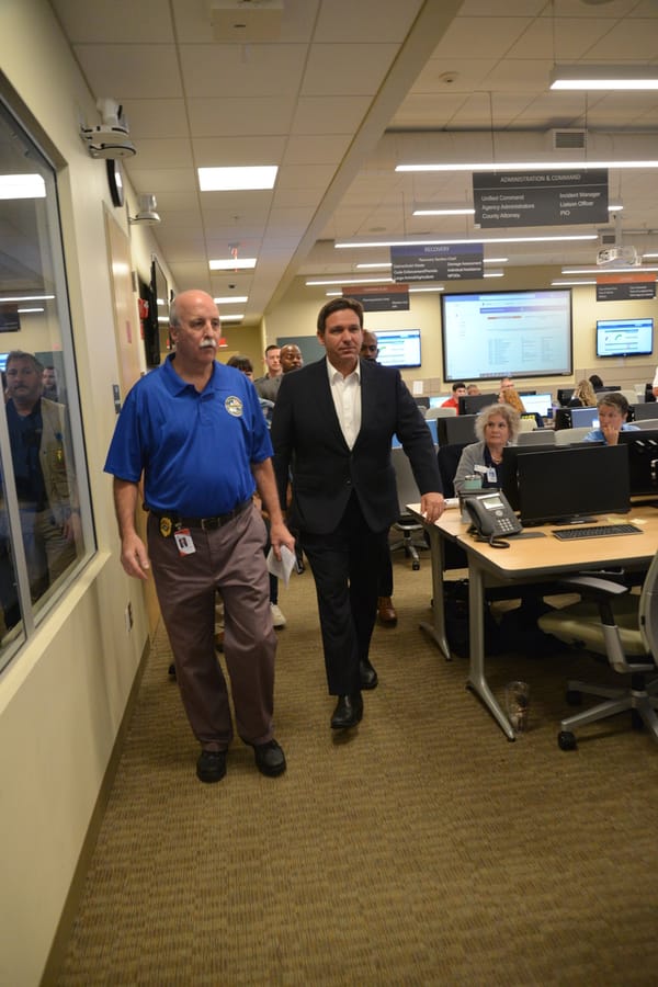 Governor Ron DeSantis visit - Hurricane Ian