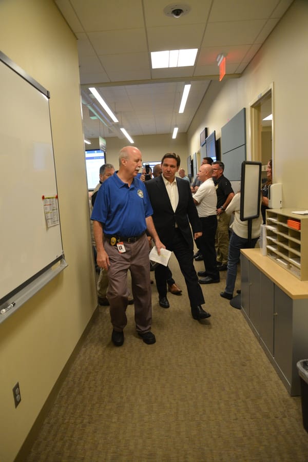 Governor Ron DeSantis visit - Hurricane Ian