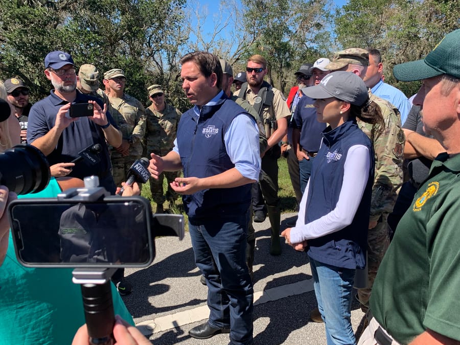Governor Ron DeSantis visit - Hurricane Ian