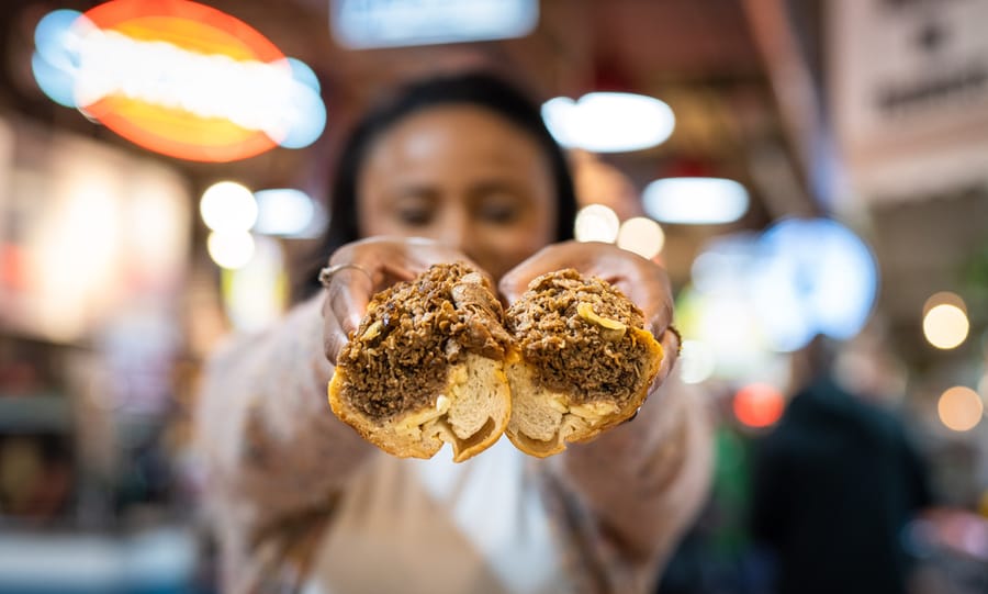 Cheesesteak at Reading Terminal Market