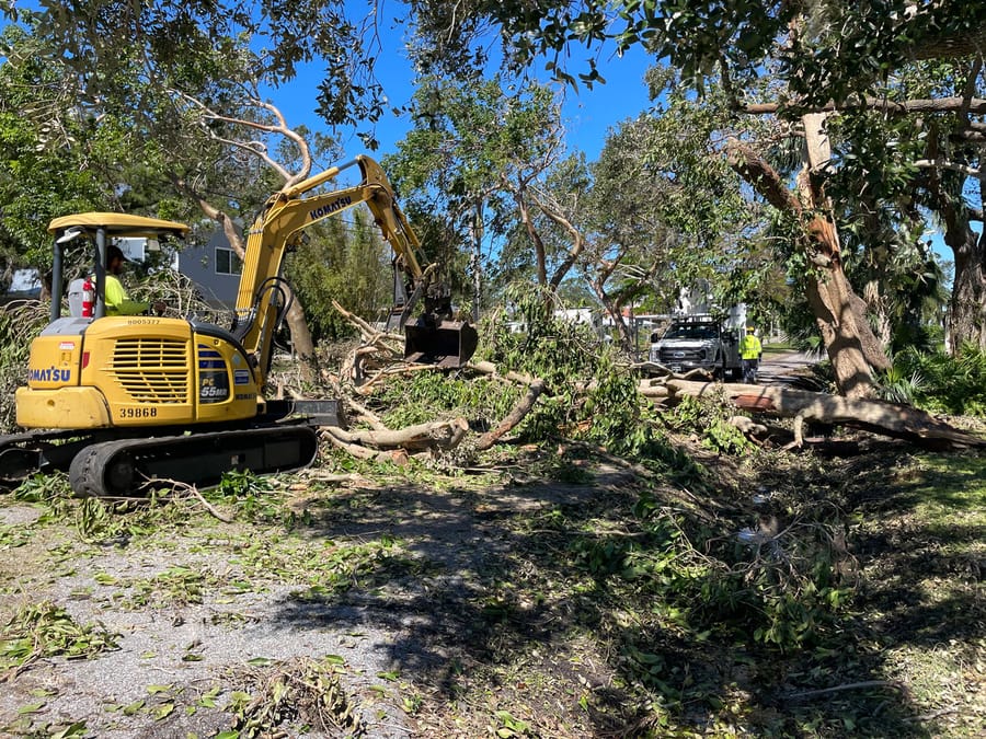 Hurricane Ian - debris clearing