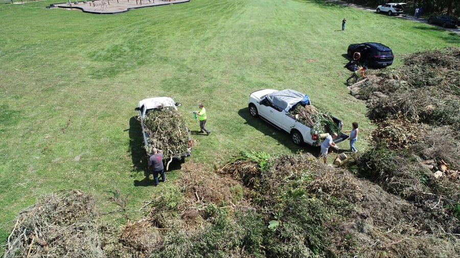 Vegetative storm debris drop-off site