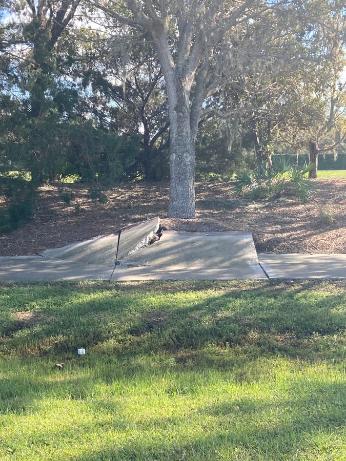Hurricane Ian - Sidewalk damage