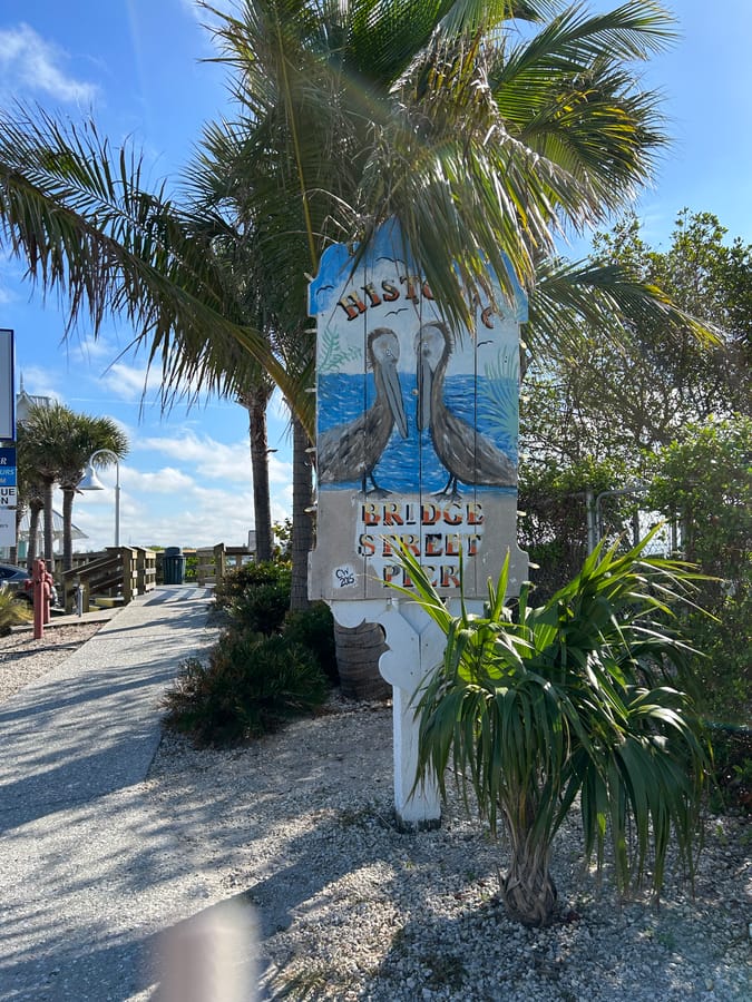 Historic Bridge Street Pier sign