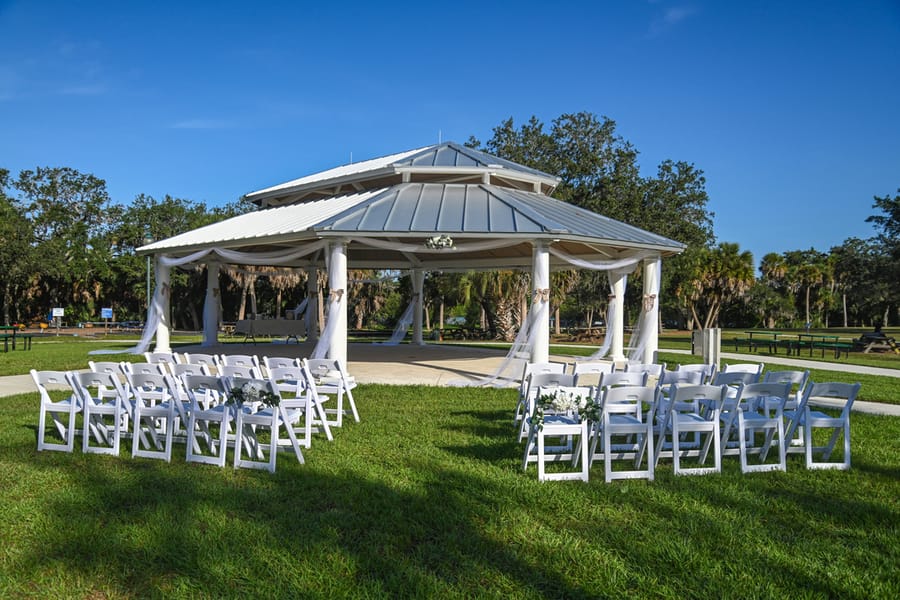 Phillippi Estate Park gazebo wedding