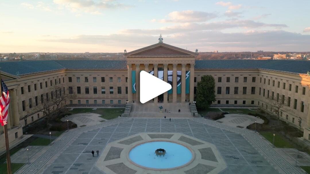 Philadelphia Museum of Art Eagles Banner