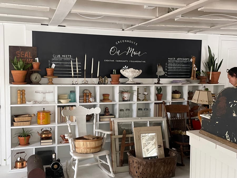 Green House on Main-rear shelves