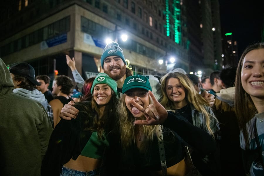 Eagles fans on Broad Street