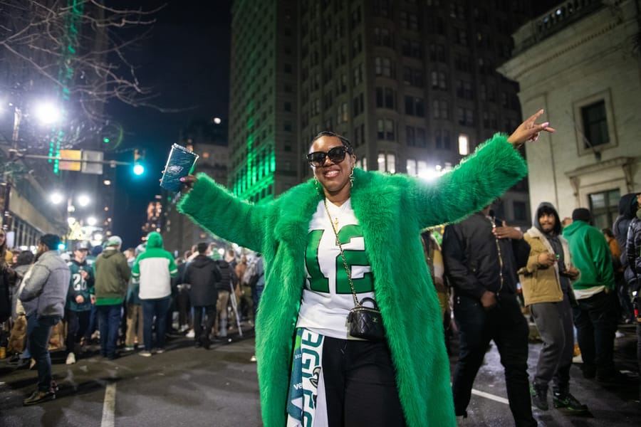 Eagles fans on Broad Street