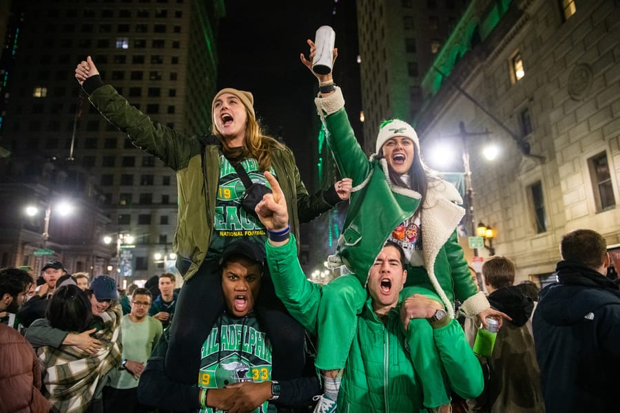 Eagles fans on Broad Street