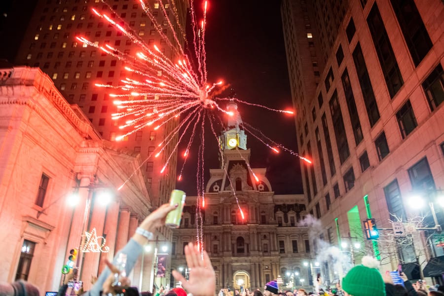 Eagles fans on Broad Street