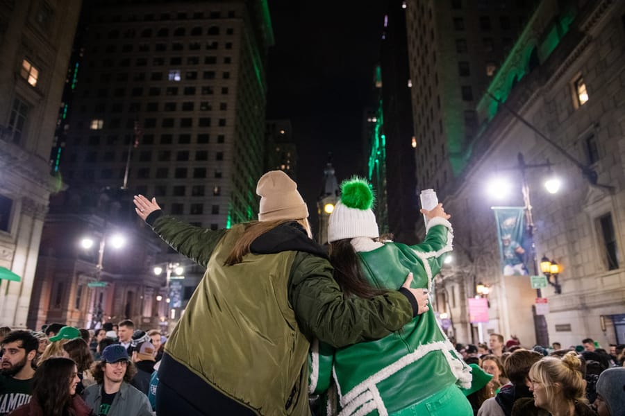 Eagles fans on Broad Street