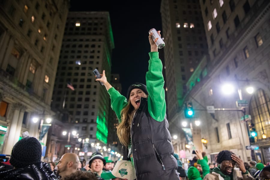 Eagles fans on Broad Street