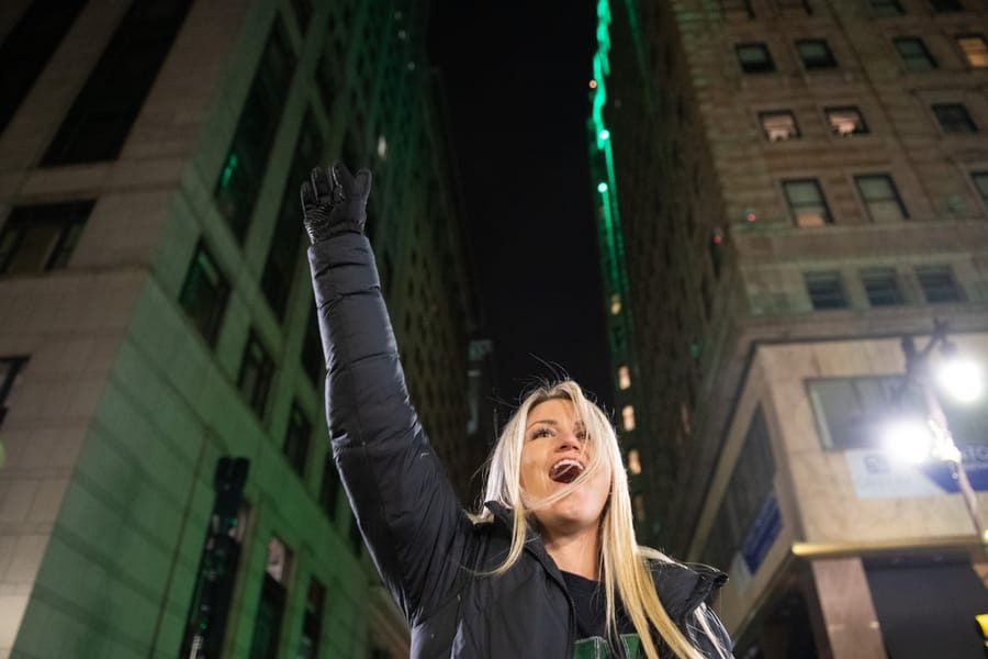 Eagles fans on Broad Street