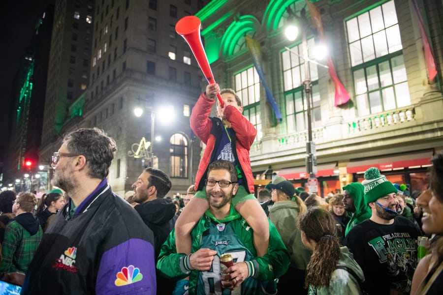 Eagles fans on Broad Street