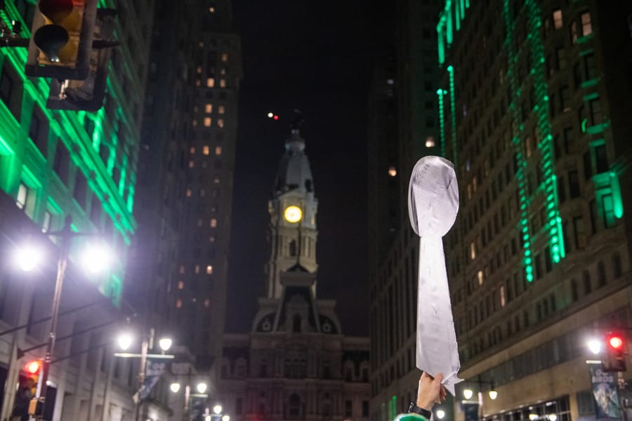 Eagles fans on Broad Street