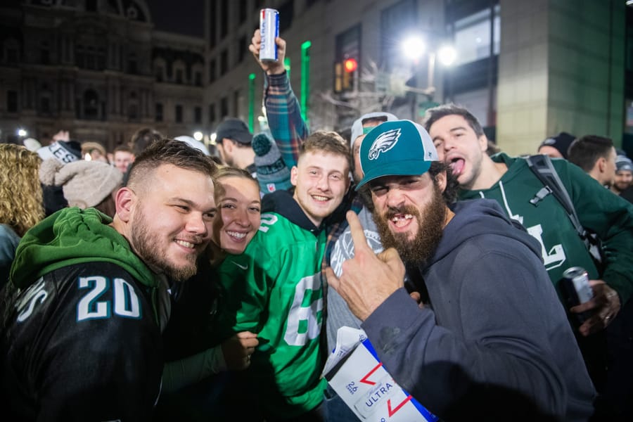 Eagles fans on Broad Street