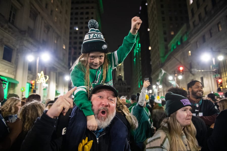 Eagles fans on Broad Street