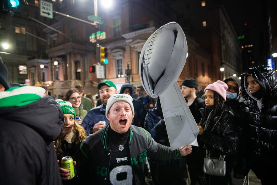 Eagles fans on Broad Street